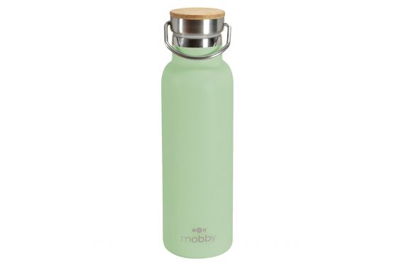 BOTELLA TERMICA  MOBBY 450 ML TAPA DE BAMBOO (varios colores)