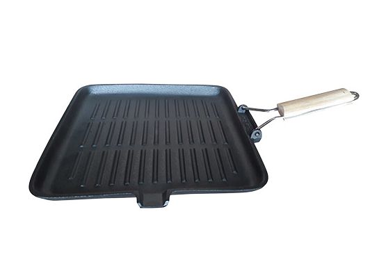 PLANCHA FUNDICION REYSOL GRILL CUADRADA 28 X 28 CON ASA COD. JT64W A2328.1