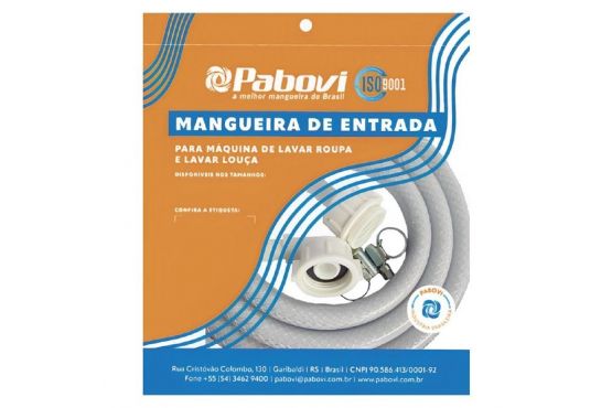 MANGUERA ENTRADA AGUA PARA LAVARROPAS MARCA BERLINA COD. 283 G2646