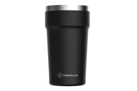 VASO TERMICO TERMOLAR MODELO PUB/CERVEZA 500 ML. COLOR NEGRO 6 HRS. FRIO/10 HORAS CON HIELO/30 MINUTOS CALIENTE COD. R242