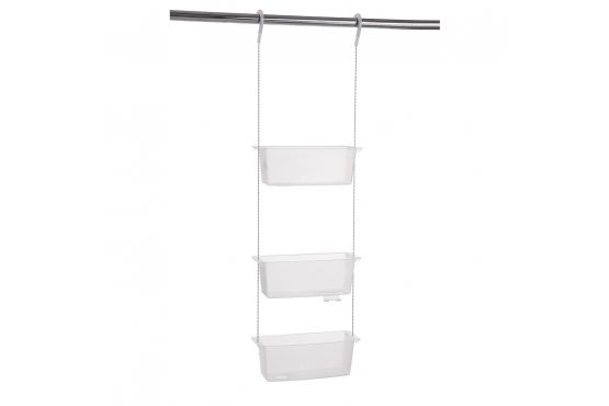 ORGANIZADOR DUCHA PRIMANOVA PLAST/ACERO INOX. PARA COLGAR BARROTE 95 X 20 X 10 COD. 512082