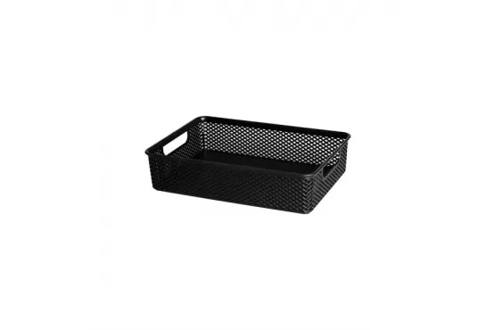 CANASTO ORGANIZADOR LINEA NEGRO SIN TAPA 23 X 16 X 6 CM MARCA PARAMOUNT COD. 2005