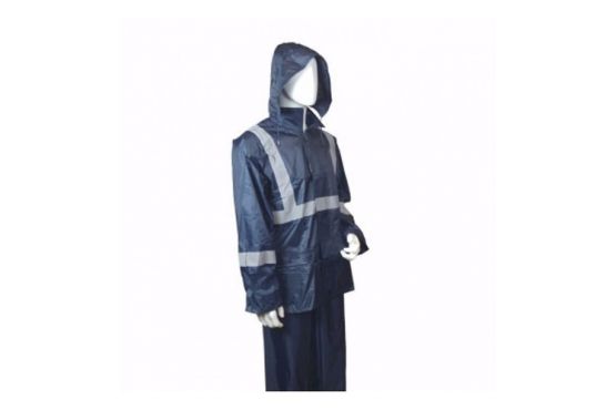 EQUIPO LLUVIA GOLD DRAGON AZUL CON BANDAS REFLECTIVAS CAMPERA Y PANTALON COD. 1599