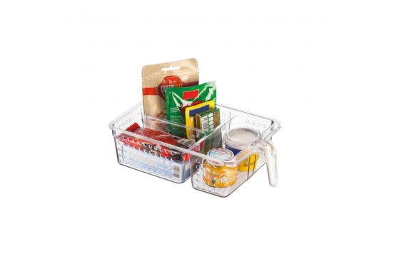 ORGANIZADOR ACRILICO ORDENE CON MANGO 3 DIVISIONES 20,5 X 30 X 9 COD. 48103