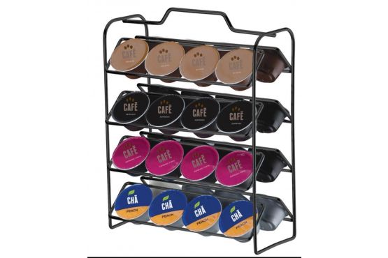 SOPORTE ORGANIZADOR FUTURE PARA 32 CAPSULAS CAFE CAPUCCINO COMPATIBLE DOLCE GUSTO COLOR ONIX COD. FU1145OX