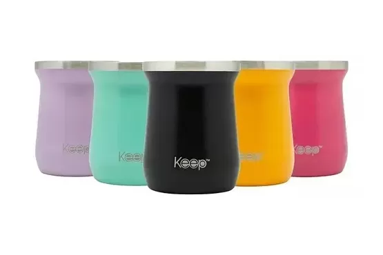 MATE KEEP MODELO HAMMERED ACERO INOXIDABLE DOBLE PARED VARIEDAD DE COLORES COD. 4365