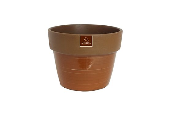 MACETA JARDIN CERAMICA GRETA MORENA 23 X 18 CM DE ALTO MZ3087