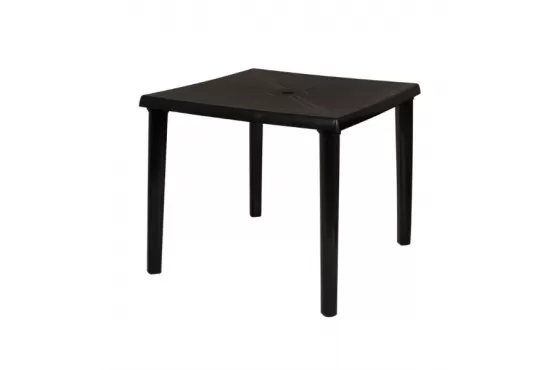 MESA PVC MOR CUADRADA DESMONTABLE 82 X 82 X 17 NEGRA COD. 15151402