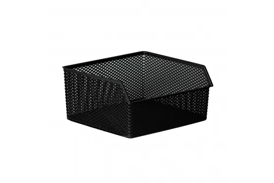 Canasto Organizador Marca  PARAMOUNT Plástico Negro Calado Apilable Medidas;  32 X 29 X 15 Cod. 2022