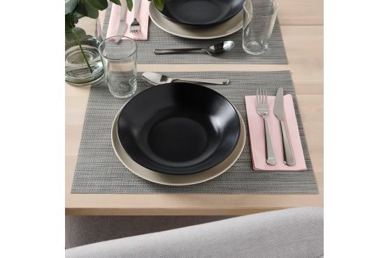 PLATO CERAMICA SELECTA HONDO 23 CMS. MODELO IBIZA COLOR NEGRO COD. 2871119