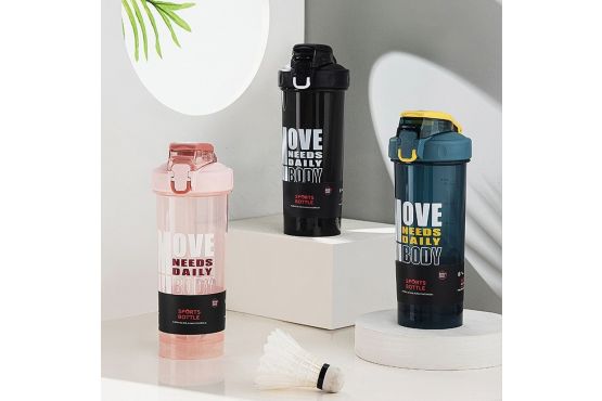 CARAMAÑOLA PLASTICA MOVE NEEDS DAILY BODY 800 ML. LIBRE BPA GRADUADA CON SHAKER COD. 4460015