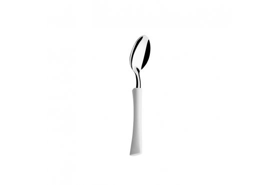 Cuchara Postre Marca DI SOLLE Cabo Plastico Blanco 17 cms. de largo Cod. 38-0302-00-05