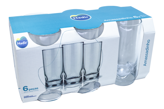 VASO NADIR AMASSADINHO 310 ML X 6 NF7617X6