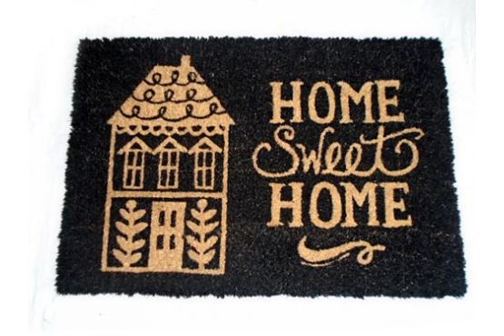 ALFOMBRA ENTRADA FELPUDO COCO 40 X 60 CON DISEÑO; HOME SWEET HOME COD. 4070.1