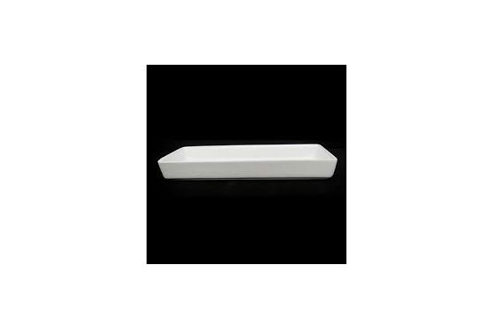 Fuente Cerámica Blanca Rectangular Honda Medidas; 36 cms. largo x 15,5 cms. ancho x 5 cms. alto Cod. GRL505