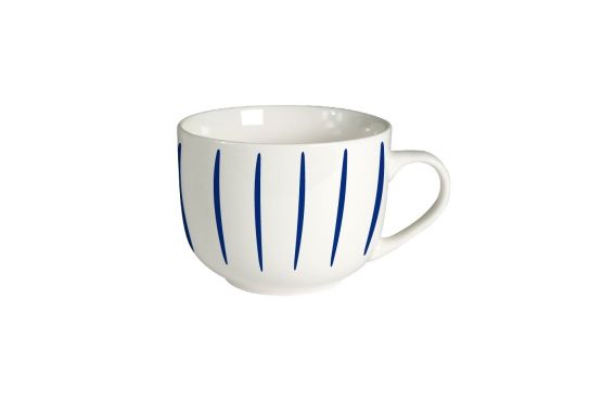 TAZA MUG  CERAMICA SELECTA 390 ML LINEAS AZUL COD. 386071