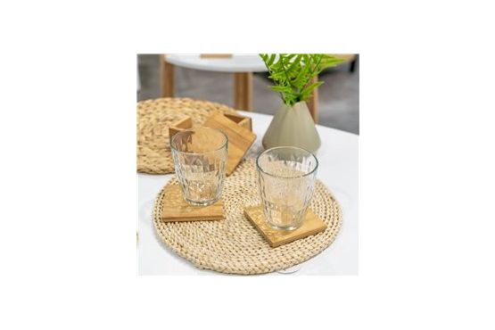 POSAVASOS DE BAMBOO CONJUNTO  X 4 10 X 10 X1 CM 274083