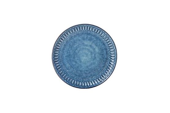 PLATO CERAMICA SELECTA POSTRE  PINTADO AZUL 20 CM COD. 2871086