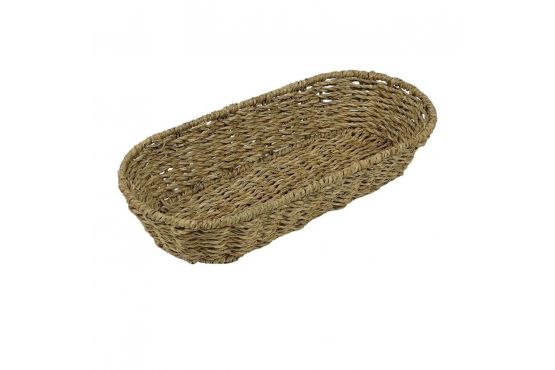 PANERA CESTA CANASTO SELECTA OVAL 32 X 15 X 7 FIBRAS NATURALES TIPO RATAN COD. 584007