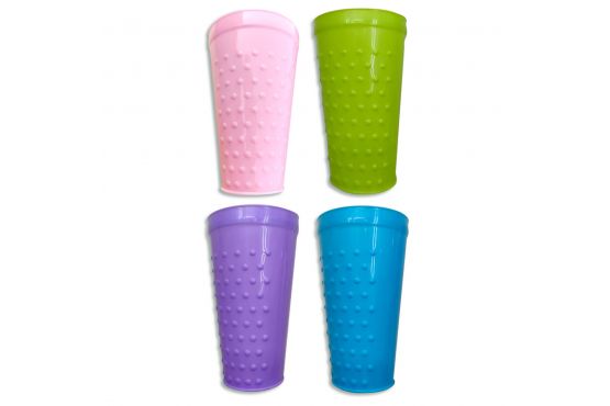 VASO PLASTICO PACK X 4 9 X 14 VARIEDAD DE COLORES COD. HD1437