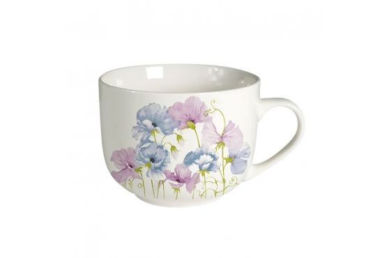 TAZA CERAMICA SELECTA MODELO MUG FLORES LILAS 390 ML. COD. 386089