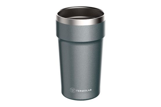 VASO TERMICO TERMOLAR MODELO PUB/CERVEZA 500 ML. COLOR GRIS 6 HRS FRIO/10 HRS. CON HIELO/30 MINUTOS CALIENTE COD. R243