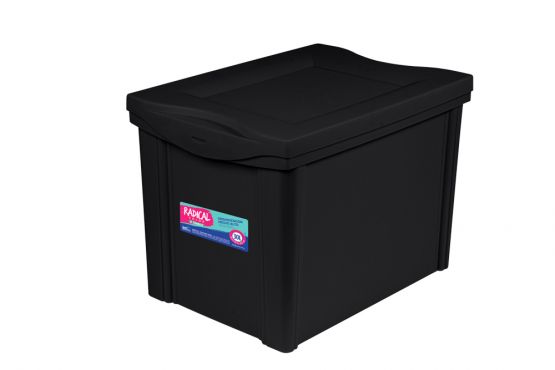 CAJA ORGANIZADOR SAN REMO 30 LTS. ALTA COLOR TRANSPARENTE COD. 21201, COLOR NEGRO COD. OR21259N