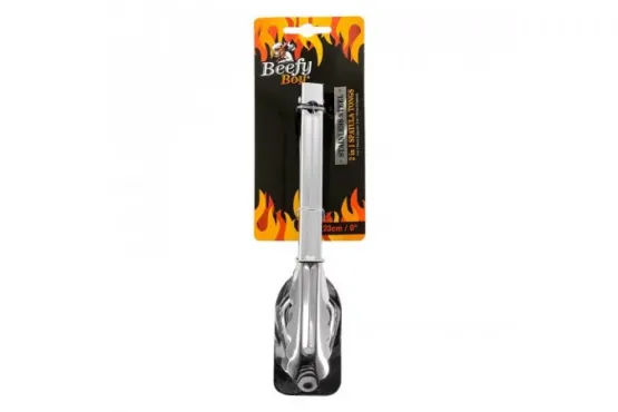 Pinza Espatula 2 en 1 en Acero Inoxidable Marca Beefy Boy 23 cms. de largo. Cod. PINZA-ESPATULA