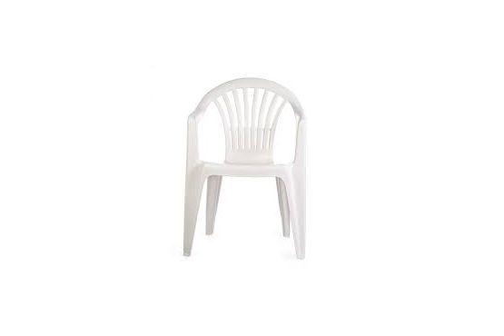 SILLA PVC MOR BELA VISTA BLANCA CON POSABRAZO  COD. 15151101