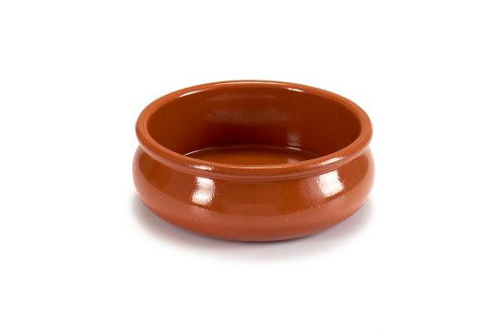 CAZUELA BARRO TERRACOTA ESPAÑOLA ABOMBADA 18 X 7 COD. 99514