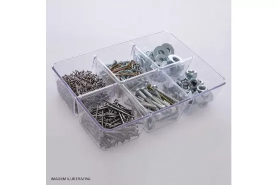 Organizador Marca  PARAMOUNT Modelo DIAMOND 6 Divisiones Material Acrílico Medidas: 25 X 18 X 6 COD. 1904