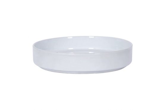 PLATO CERAMICA SELECTA BLANCO HONDO 23 CMS. BORDE RECTO COD. 256020