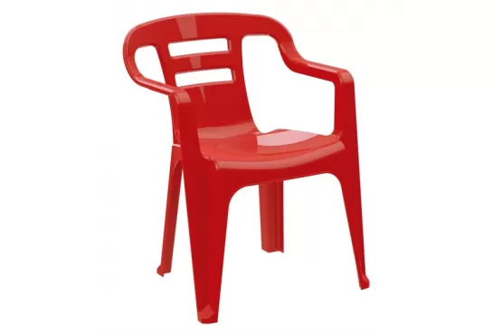 SILLA PVC MOR FLOW CON APOYA BRAZOS ROJA 1183