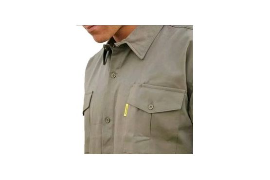 Camisa PAMPERO hombre de trabajo modelo CLASICO manga larga. Color; verde o beige  COD. 338