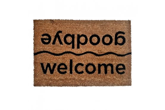 ALFOMBRA ENTRADA FELPUDO COCO SELECTA DISEÑO WELCOME/GOOD BYE 40 X 60 COD. 185020