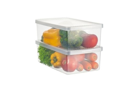 Caja Organizador Marca Ordene Cap. 10.3 Lts. Medidas; 40 X 23 X 13 ALTO Apilable Tapa C/ Respiracion Ideal Uso Refrigerador Cod. OR48013