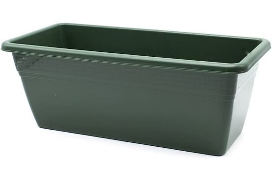 MACETA JARDINERA PLASTICA VERDE SIN PLATO 40 X 16 X 15 COD. 1504