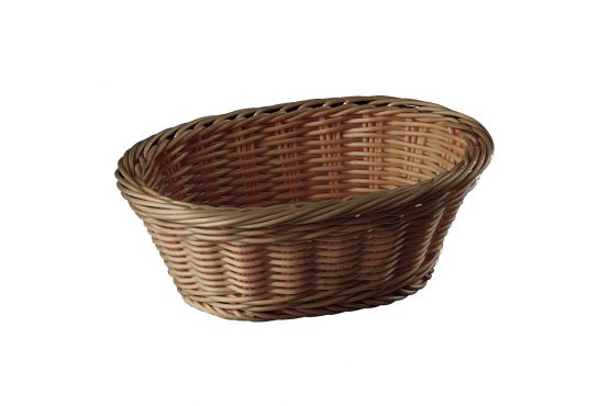 PANERA RATTAN PLASTICA TIPO CESTO OVAL 18,5 X 13,5 X 7 COD. 277097 MARCA SUNNEX