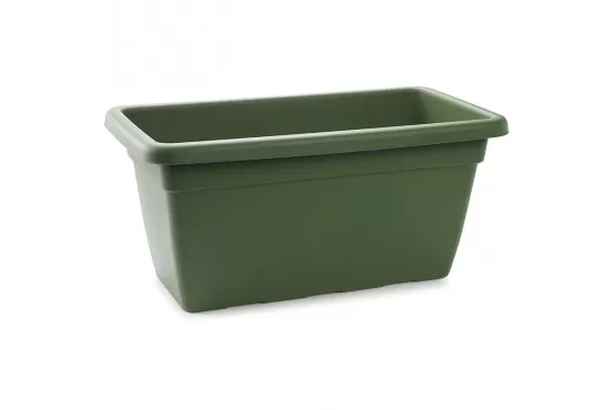 MACETA JARDINERA PLASTICA VERDE SIN PLATO 30 X 16 X 15 COD. 1503