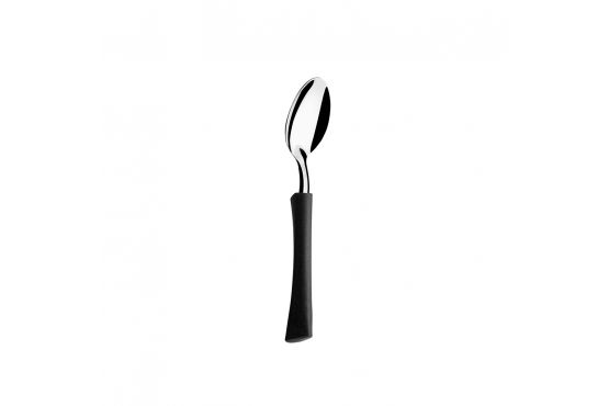 Cuchara Postre Marca DI SOLLE Cabo Plastico Negro 17 cms. de largo Cod. 38-0302-00-04