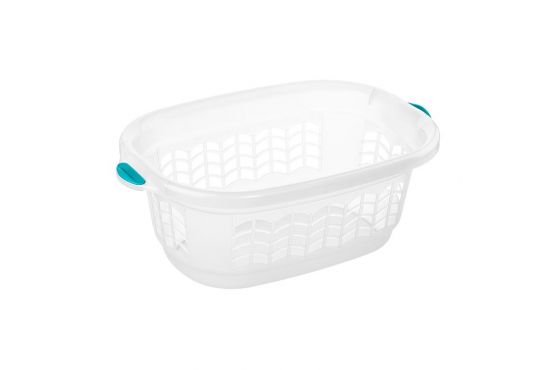 CANASTO CALADO PLASTICO SAN REMO SIN TAPA 32 LTS. BAJO DE ROPA COD. 260