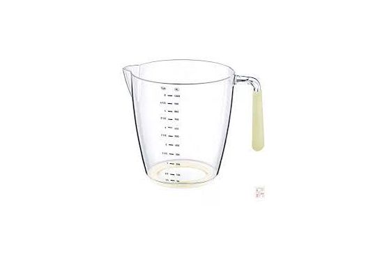 JARRA MEDIDORA PLASTICA FREE COOK 1000 ML DIAMETRO 10 CMS. ALTO 11 CMS. COD. 547047