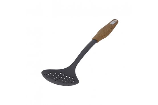 Espumadera Plástica Marca FREE COOK Mango Simil Madera Medidas; 34 cms. de largo x 11 de ancho Cod. FC7666/OKR-006