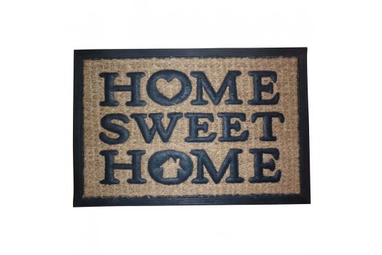 ALFOMBRA  ENTRADA FELPUDO SELECTA COCO/GOMA 40 X 60 HOME SWEET COD. 185145