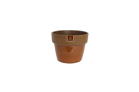 MACETA JARDIN CERAMICA GRETA MORENA 14 X 10 CM DE ALTO MZ3049