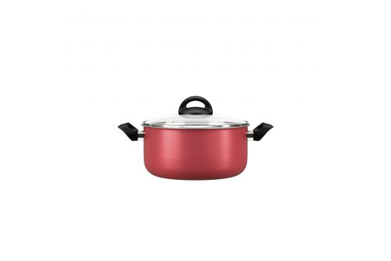 CACEROLA BRINOX CHILLI TEFLON 22 X 11 TAPA VIDRIO COD. 7211/364