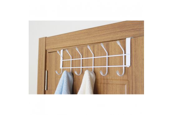 ORGANIZADOR PERCHERO DE PUERTA METAL BLANCO 50 X 9,5 X 14,5 COD. ML8042