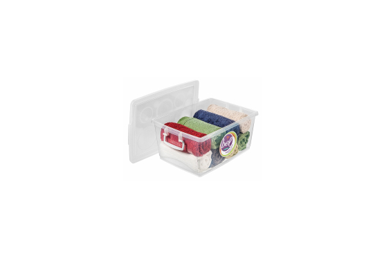 CAJA ORGANIZADOR SAN REMO 15 LITROS COLOR TRANSPARENTE COD. OR80500, COLOR LINO COD. OR80510