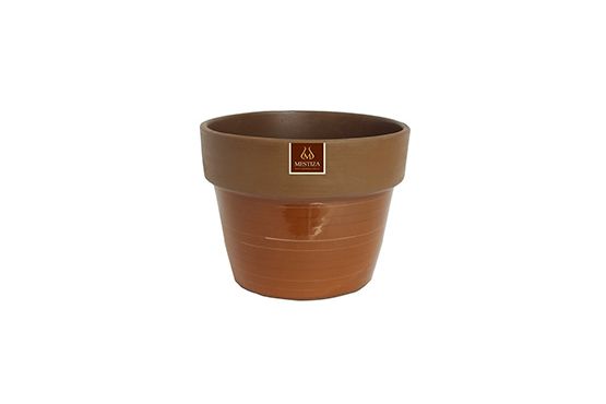 MACETA JARDIN CERAMICA GRETA MORENA 18 X 14 CM DE ALTO MZ3063