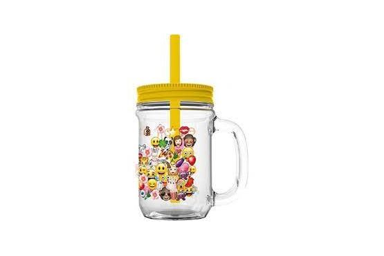 VASO JARRO CON ASA EMOJI CON SORBITO GR16086